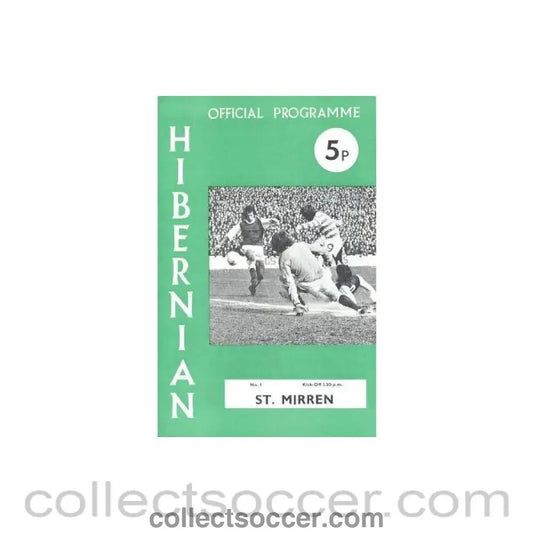 1973 - Hibernian v St. Mirren official programme 28/07/1973 Drybrough Cup - Collect Soccer