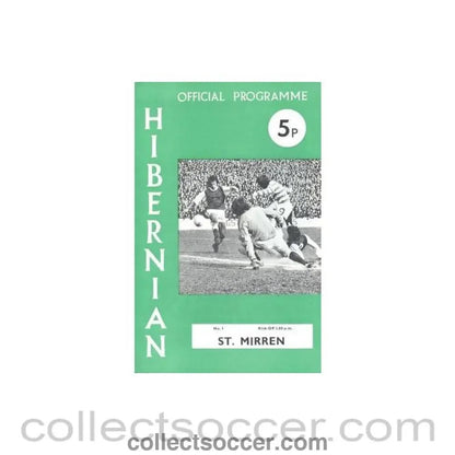 1973 - Hibernian v St. Mirren official programme 28/07/1973 Drybrough Cup - Collect Soccer