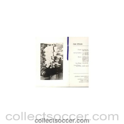 1973 Leeds United FA Cup Final Menu