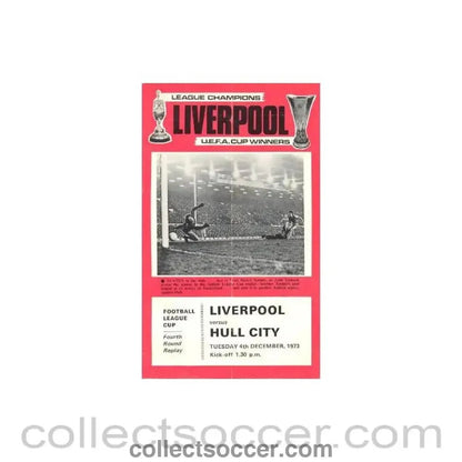 1973 - Liverpool v Hull City official programme 04/12/1973 - Collect Soccer