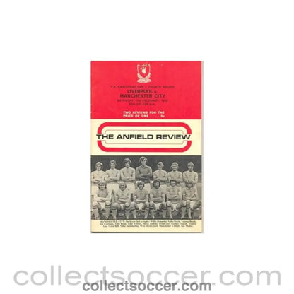 1973 - Liverpool v Manchester United official programme 03/02/1973 - Collect Soccer