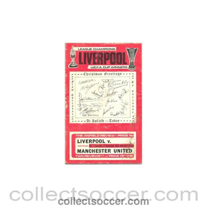 1973 - Liverpool v Manchester United official programme 22/12/1973 Football League, reduced price - Collect Soccer