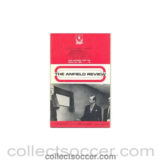 1973 - Liverpool v Norwich City official programme 24/03/1973 - Collect Soccer