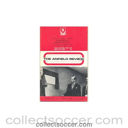 1973 - Liverpool v Norwich City official programme 24/03/1973 - Collect Soccer