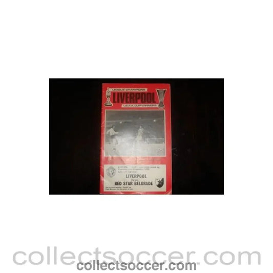 1973 - Liverpool v Red Star Belgrade official programme 06/11/1973 European Cup - Collect Soccer