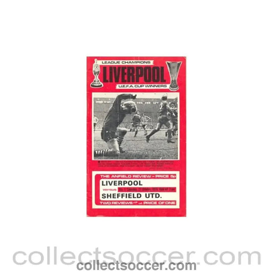 1973 - Liverpool v Sheffield United official programme 27/10/1973 - Collect Soccer