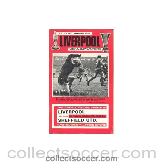 1973 - Liverpool v Sheffield United official programme 27/10/1973 - Collect Soccer