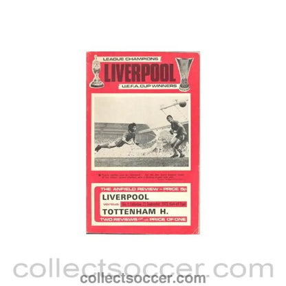 1973 - Liverpool v Tottenham Hotspur official programme 22/09/1973 - Collect Soccer
