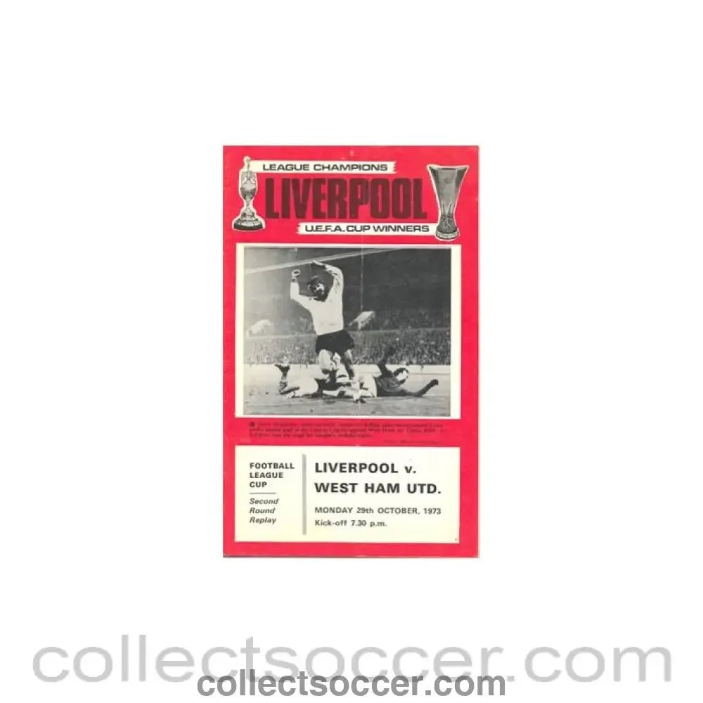 1973 - Liverpool v West Ham United official programme29/10/1973 - Collect Soccer