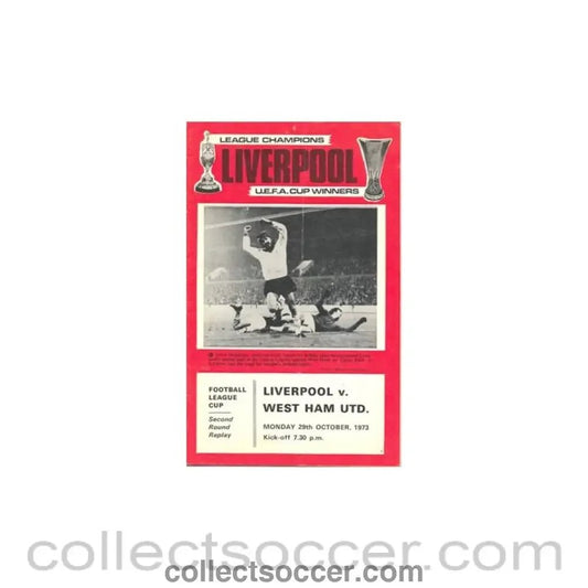 1973 - Liverpool v West Ham United official programme29/10/1973 - Collect Soccer