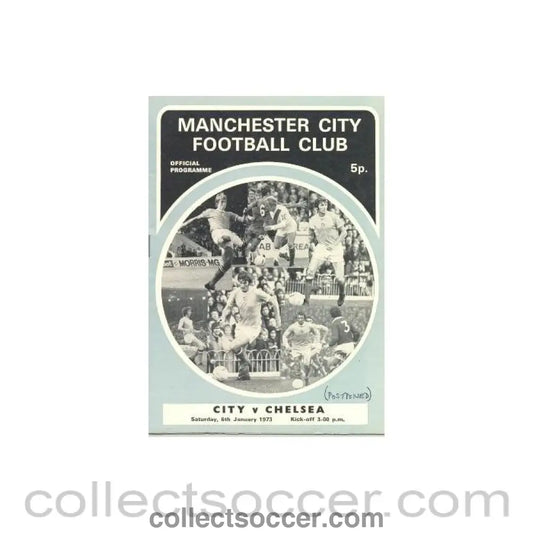 1973 - Manchester City vChelsea official programme 06/01/1973