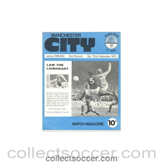 1973 - Manchester City vChelsea official programme 22/09/1973