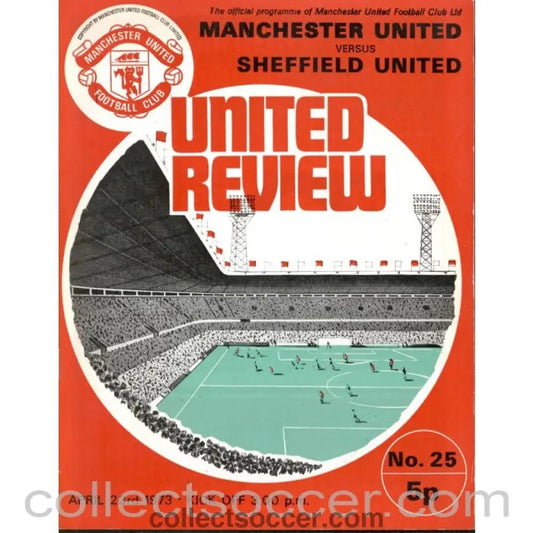 1973 - Manchester United v Sheffield United Programme 23/4/1973 - Collect Soccer