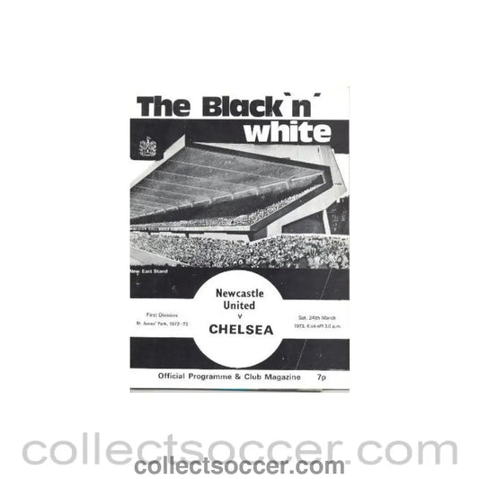 1973 - Newcastle United v Chelsea official programme 24/03/1973