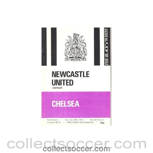 1973 - Newcastle vChelsea official programme 20/10/1973