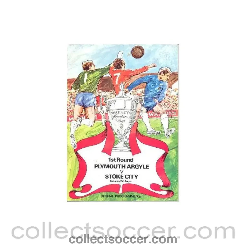 1973 - Plymouth Argyle v Stoke City official programme 11/08/1973 Watney Cup - Collect Soccer
