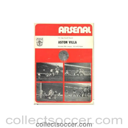 1974 - Arsenal v Aston Villa official programme 26/01/1974