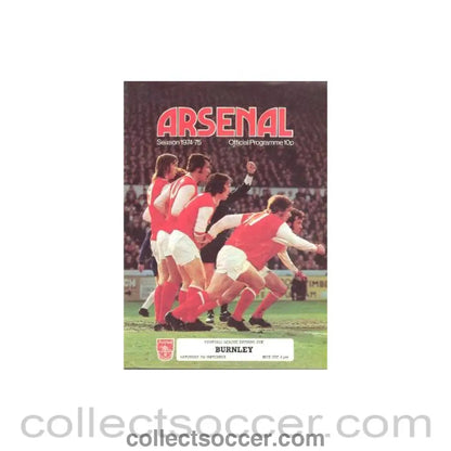 1974 - Arsenal v Burnley official programme 07/09/1974