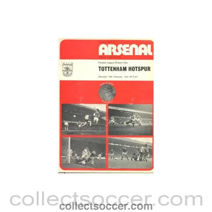 1974 - Arsenal v Tottenham Hotsur official programme 16/02/1974