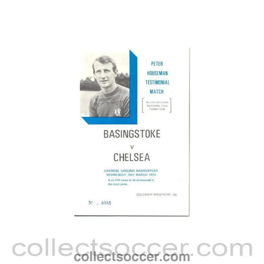 1974 - Basingstoke vChelsea official programme 20/03/1974