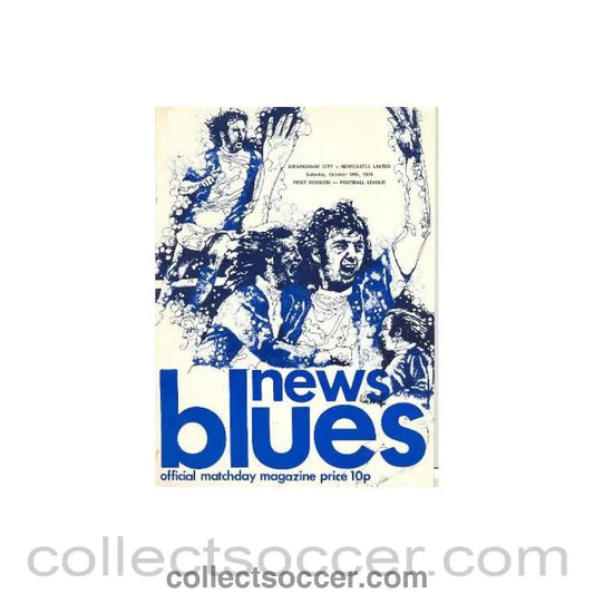 1974 - Birmingham City v Newcastle United official programme 19/10/1974 Football League - Collect Soccer