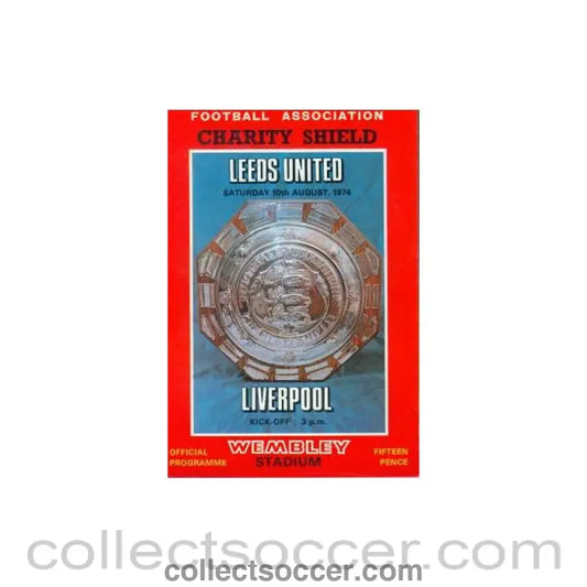 1974 Charity Shield Official Programme Leeds V Liverpool
