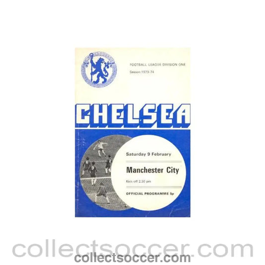 1974 - Chelsea v Manchester City official programme 09/02/1974
