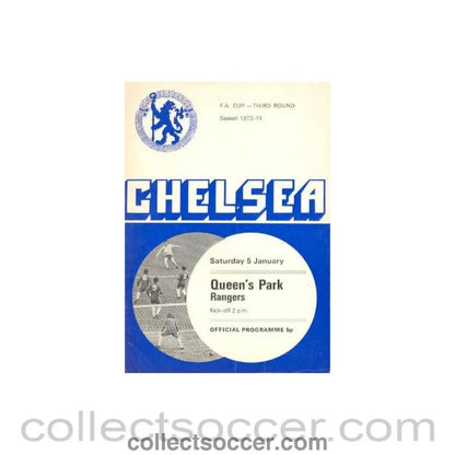 1974 - Chelsea v Queen's Park Rangers official programme 05/01/1974 - Collect Soccer