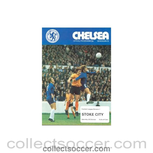 1974 - Chelsea v Stoke City official programme 26/10/1974