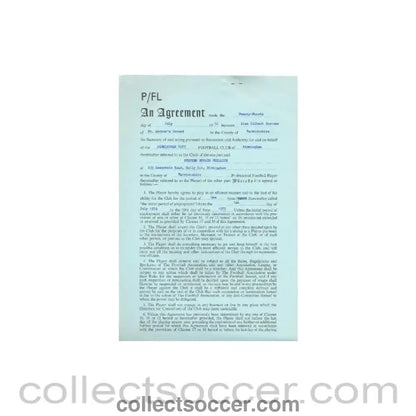 1974 - Contract For Hire of a Player between Birmingham City F.C. and Stephen Edward Phillips of 24/07/1974