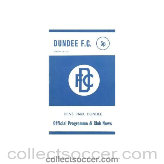 1974 - Dundee v Aberdeen official programme 01/01/1974 Scottish League - Collect Soccer