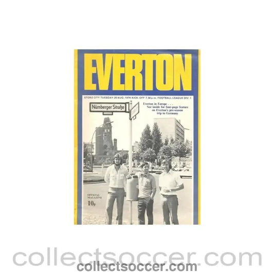 1974 - Everton v Stoke City official programme 20/08/1974 Football League - Collect Soccer
