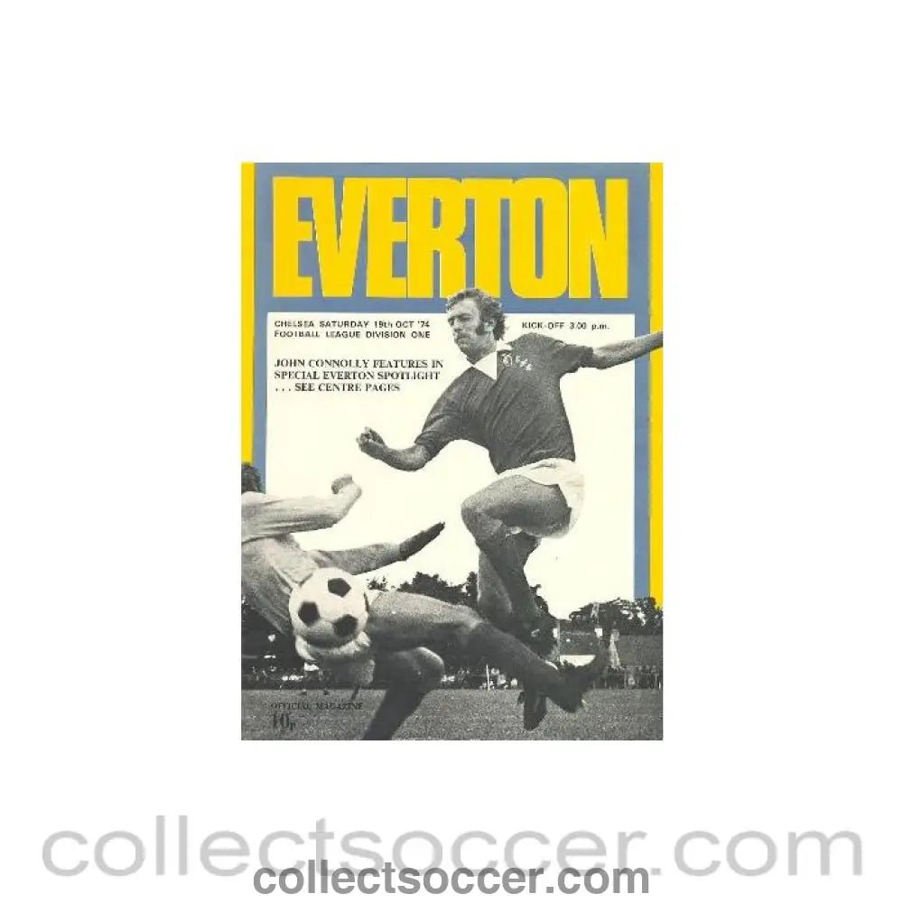 1974 - Everton vChelsea official programme 19/10/1974 - Collect Soccer