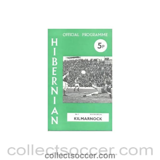 1974 - Hibernian v Kilmarnock official programme 27/07/1974 Drybrough Cup - Collect Soccer