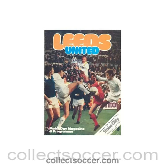1974 - Leeds United v Stoke City official programme 14/12/1974 Football League - Collect Soccer