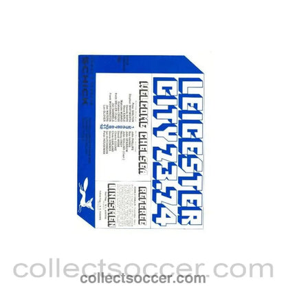 1974 - Leicester City vChelsea official programme 20/04/1974 - Collect Soccer
