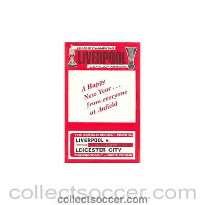 1974 - Liverpool v Leicester City official programme 01/01/1974 - Collect Soccer