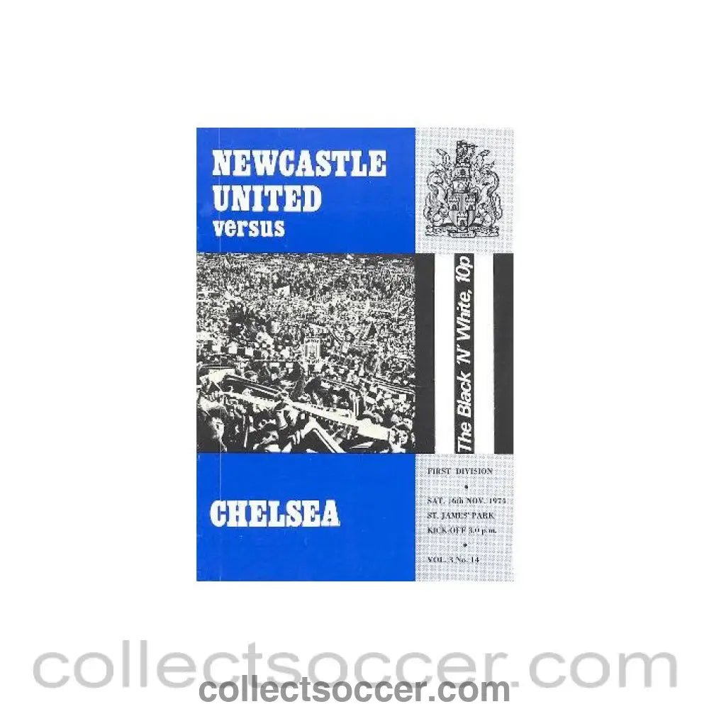 1974 - Newcastle United vChelsea official programme 16/11/1974 - Collect Soccer