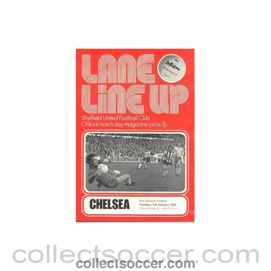 1974 - Sheffield United vChelsea official programme 01/01/1974