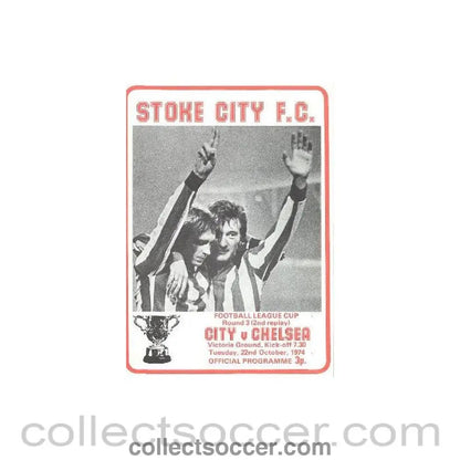 1974 - Stoke City vChelsea official programme 22/10/1974 - Collect Soccer