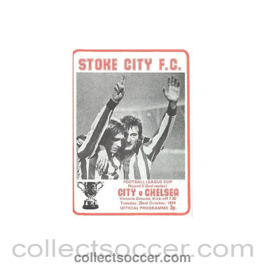 1974 - Stoke City vChelsea official programme 22/10/1974
