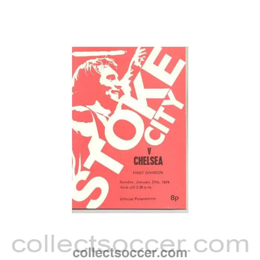 1974 - Stoke City vChelsea official programme 27/01/1974