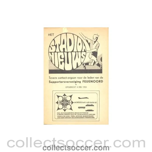1974 UEFA Cup Final Official Programme Tottenham v Feyenoord Black and White Original Issue