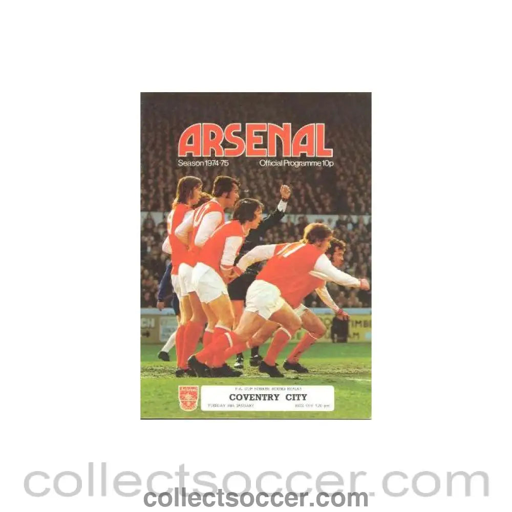 1975 - Arsenal v Coventry City official programme 28/01/1975