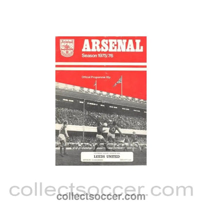 1975 - Arsenal v Leeds United official programme 06/12/1975 - Collect Soccer