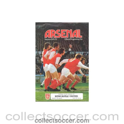 1975 - Arsenal v Newcastle United official programme 18/03/1975 Football League - Collect Soccer