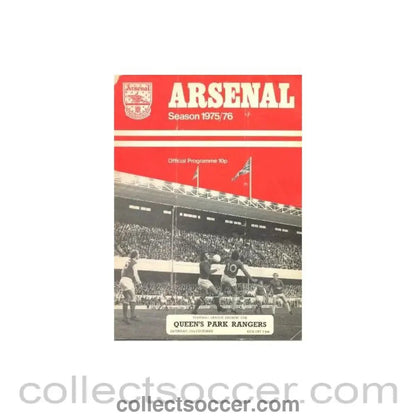 1975 - Arsenal v Queen's Park Rangers official programme 27/12/1975 - Collect Soccer