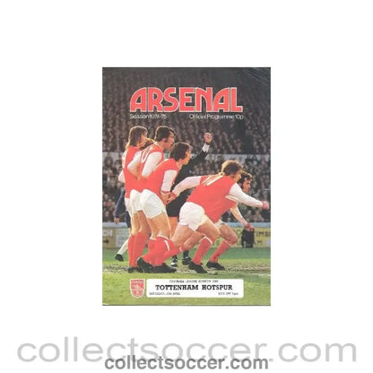 1975 - Arsenal v Tottenham Hotspur official programme 26/04/1975 Football League