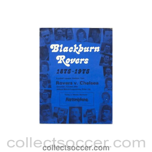 1975 - Blackburn Rovers vChelsea official programme 25/10/1975