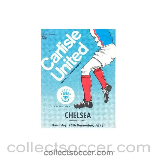 1975 - Carlisle United vChelsea official programme 13/12/1975